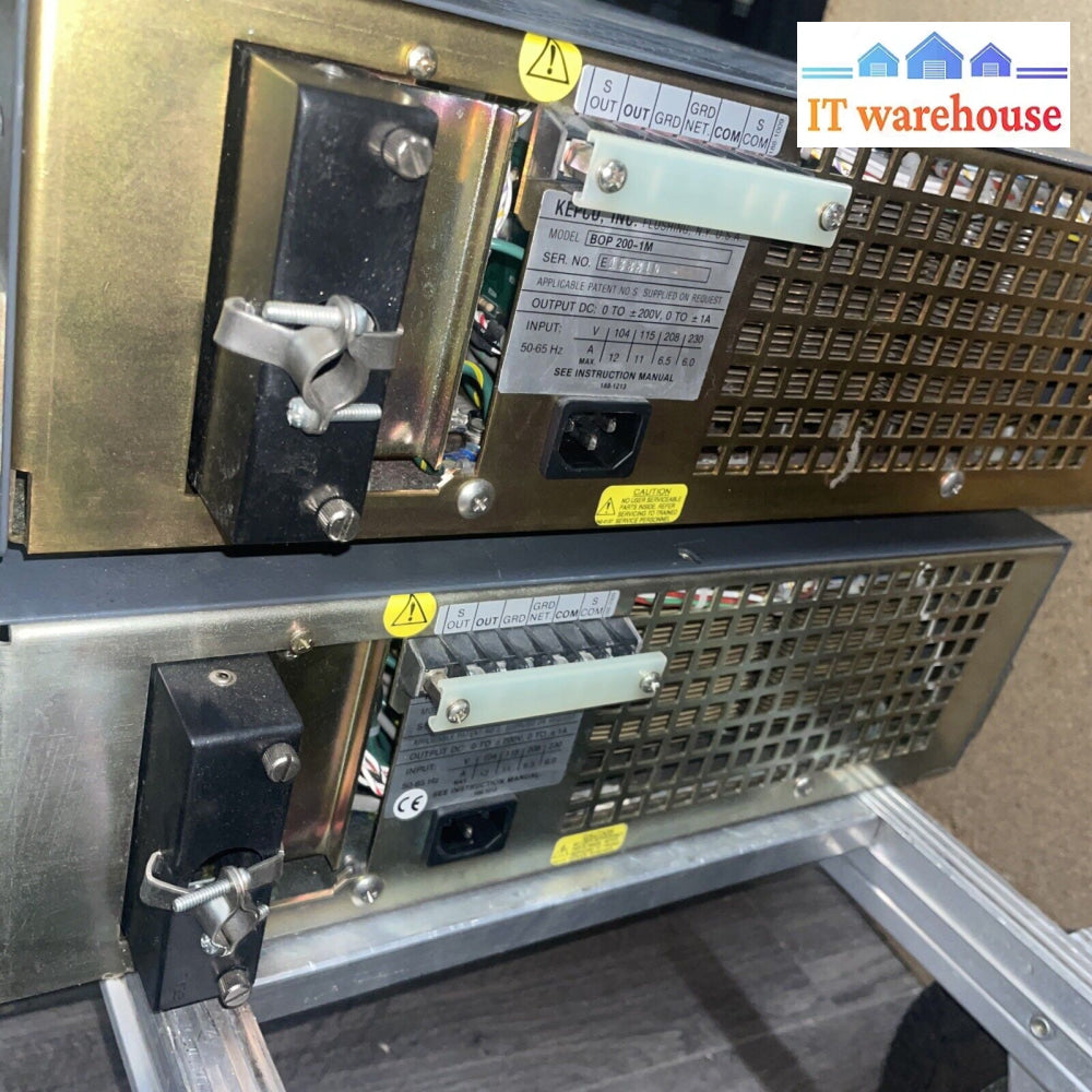 1× Kepco Bop200-1M 200V 1A Bipolar Operational Power Supply