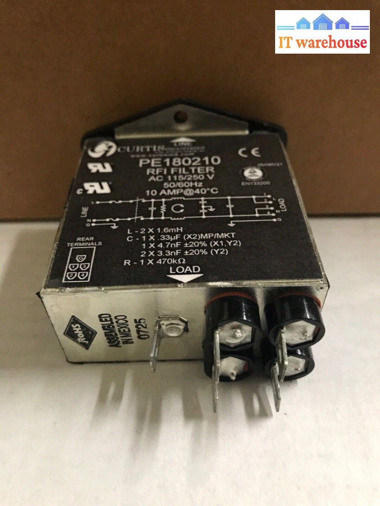 1 x Curtis Industries PE180210 RFI FILTER AC 115/250V (Qty available)