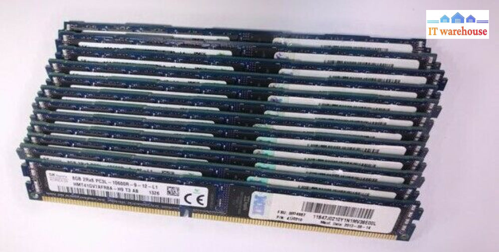 1 X Hynix 8Gb Pc3-1333 Ecc Reg 1.35V Low Profile Server Memory Hmt41Gv7Afr8A-H9