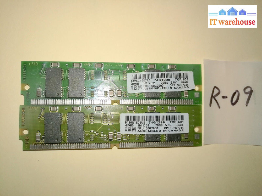 1 x IBM 60G2900 4MB Memory 70ns 92G7244 (Qty avaiable)
