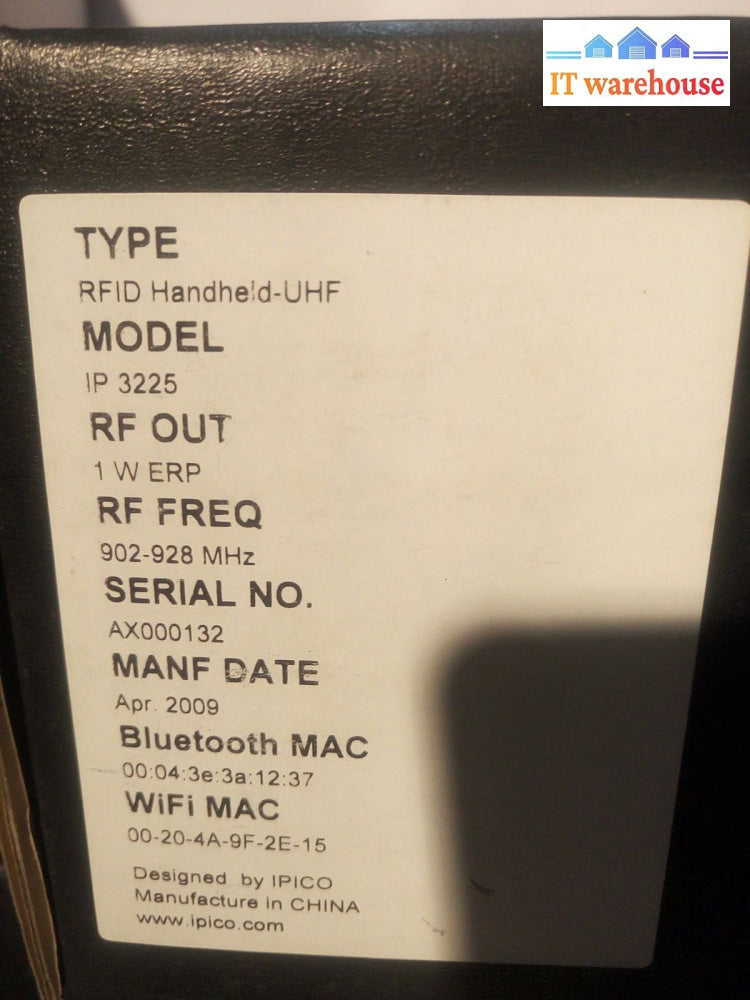 1 X New Ipico Ip 3225 Rfid Handheld Uhf Reader Bluetooth Wifi ## @@@