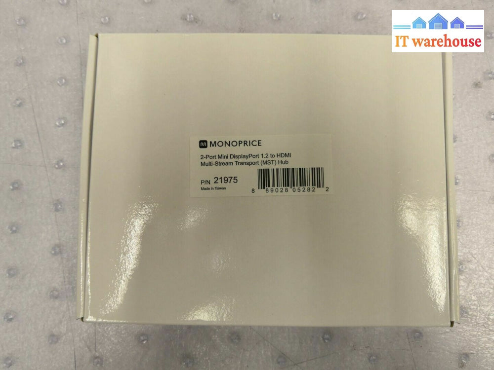 1 X New Monoprice P/N 21975 2-Port Mini Displayport 1.2 To Hdmi @@@