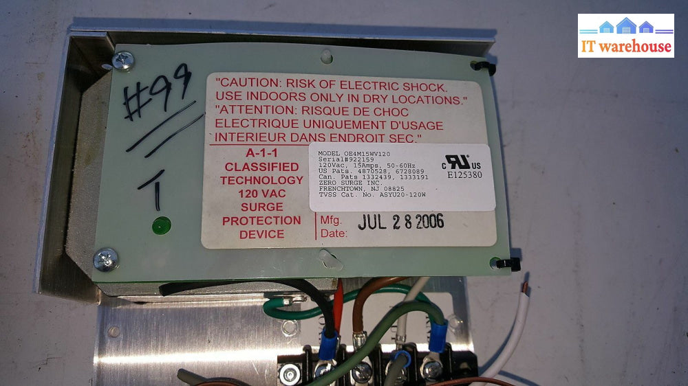 1 X Oem Open Chassis Mode Surge/Noise Protection Module Oe4M15Wv120 (120V 15A)