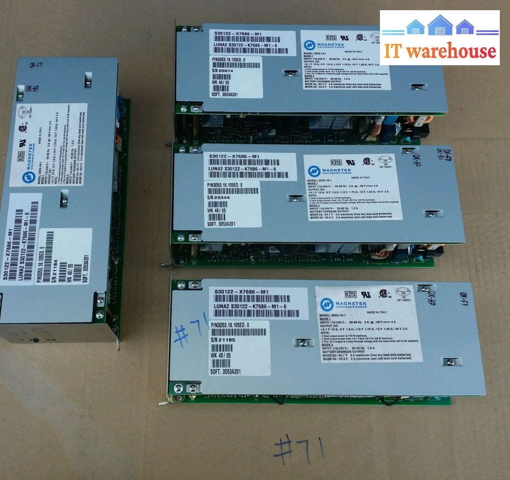 1 x Siemens HiPath LUNA2 Power Supply S30122-x7686-M1 3D53-18-1 Magnetek (Qty)