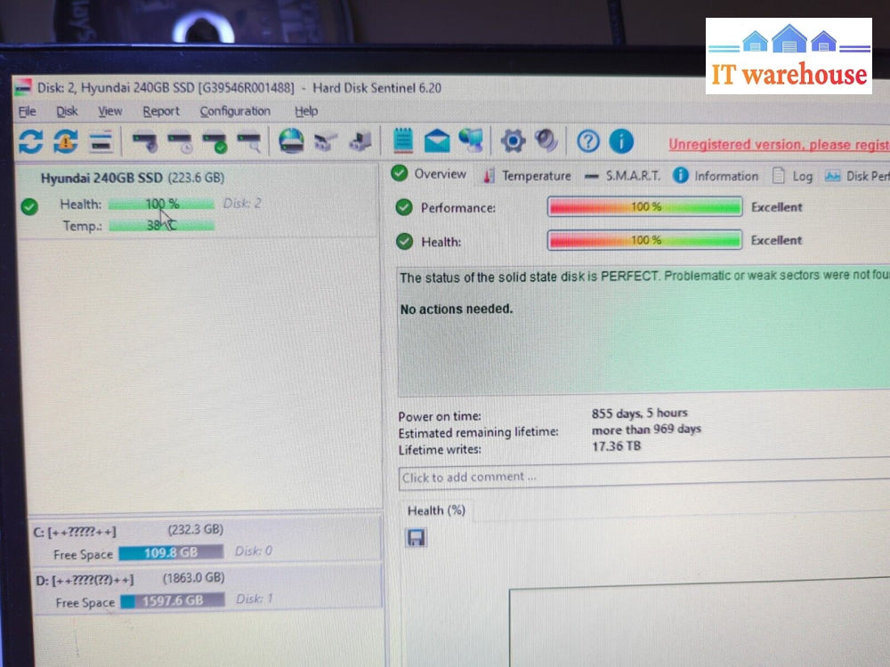 10x HYUNDAI 2.5’’ SATA 240GB SSD Working Good 100% Health