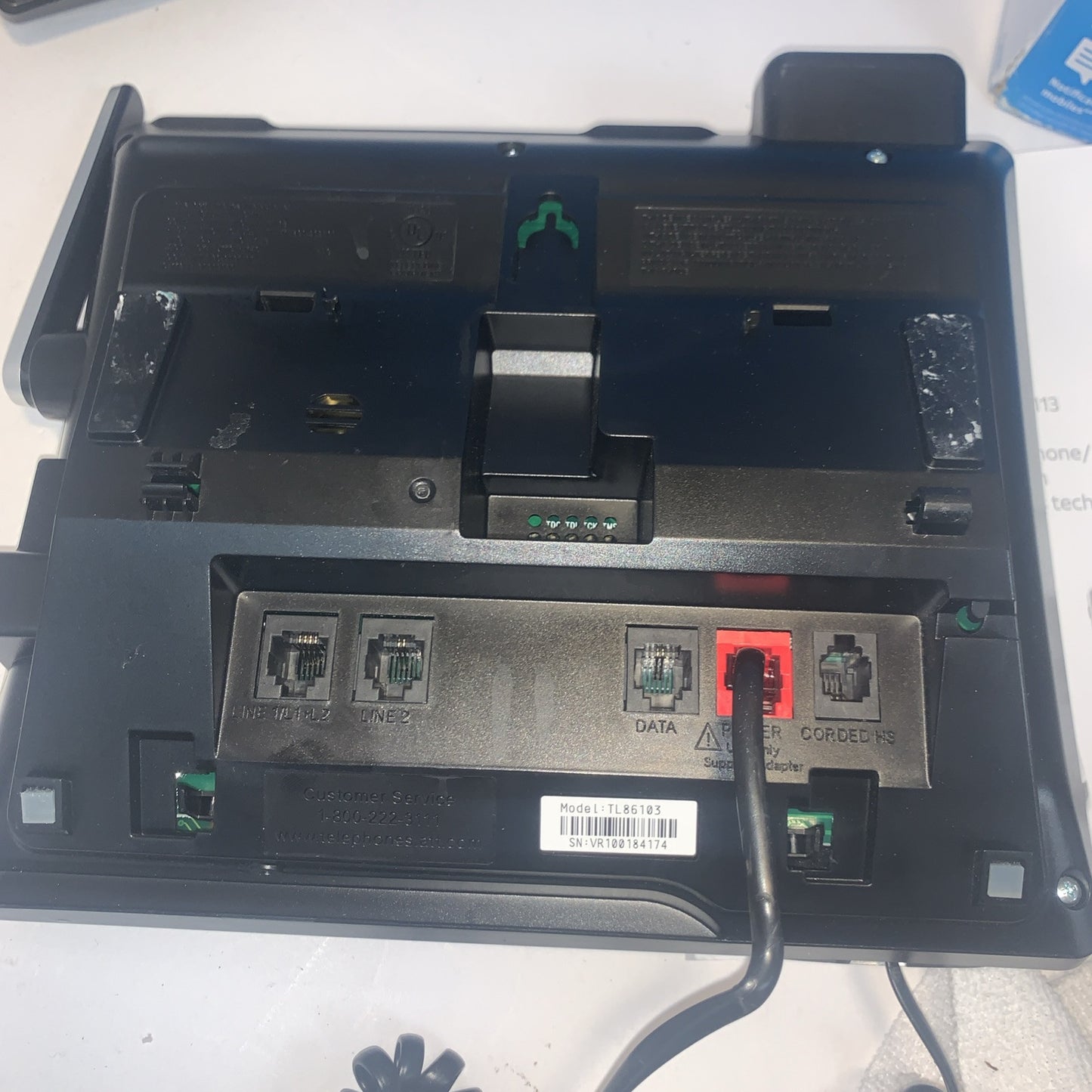 AT&T 2-Line Corded/Cordless Answering System w/ Connect to Cell TL86103