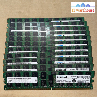 11X Micron 4Gb 2Rx4 Pc2-6400P Ecc Reg Server Memory Ram Mt36Htf51272Pz-80Eh1