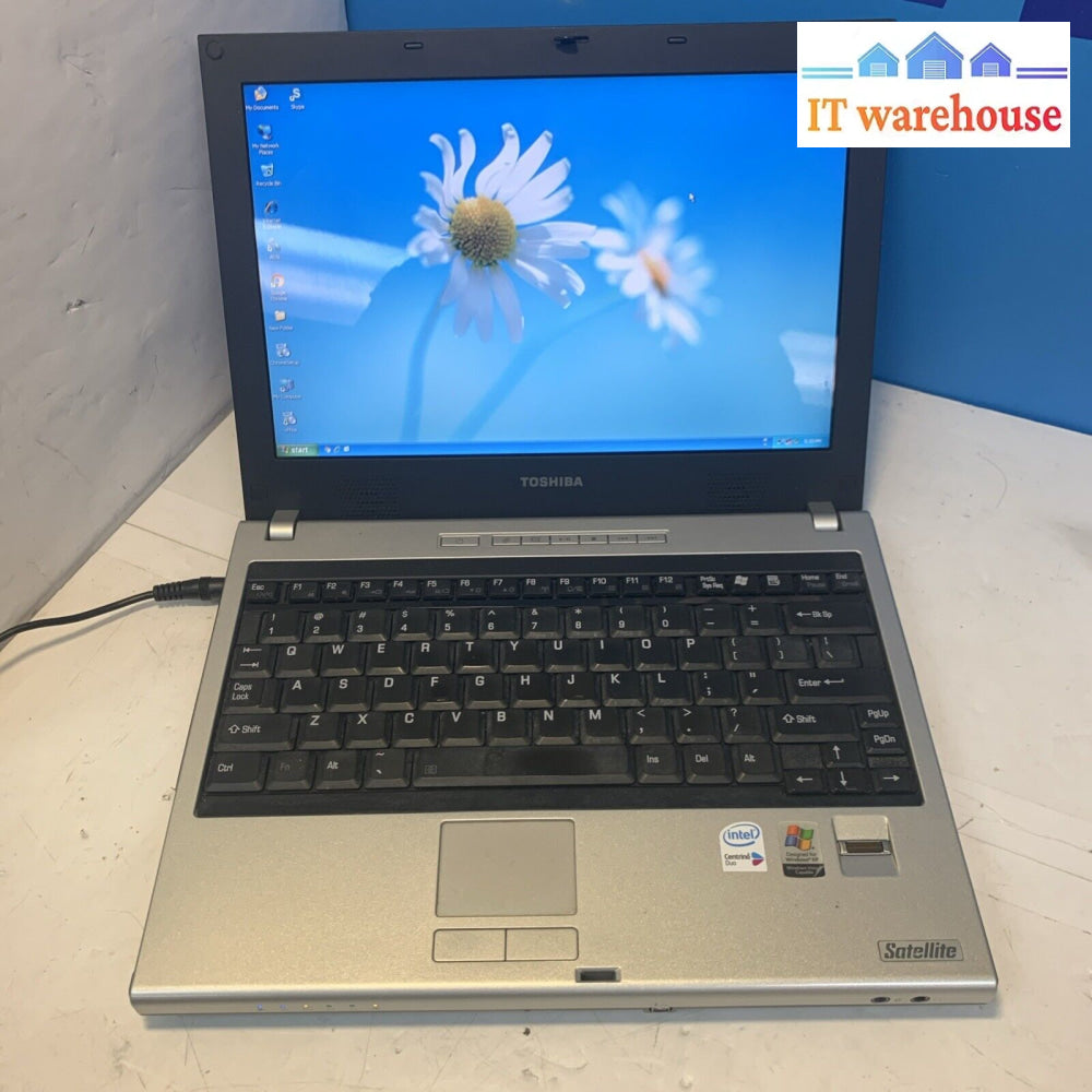 12’’ Toshiba Satellite U200 2-Core 1.6GHZ 1GB 250GB Windows XP pro (Bad Audio)
