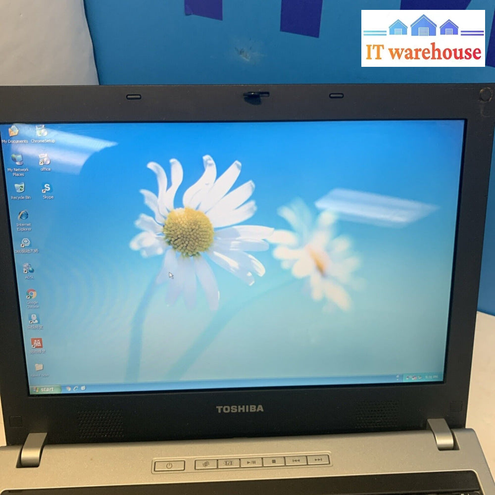 12’’ Toshiba Satellite U200 2-Core 1.6GHZ 1GB 250GB Windows XP pro (Bad Audio)