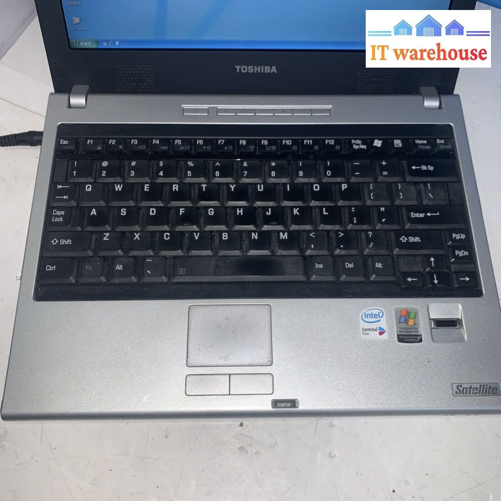 12’’ Toshiba Satellite U200 2-Core 1.6GHZ 1GB 250GB Windows XP pro (Bad Audio)