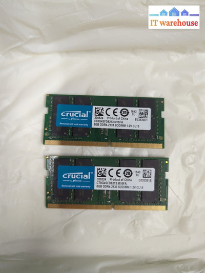16GB (8GBx2) Crucial DDR4 2133 MHz PC4-17000 SODIMM Laptop Memory RAM