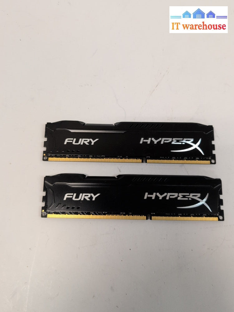 16GB (8GBx2) Kingston HyperX FURY (HX318C10FBK2/16) DDR3 SDRAM Memory tested -