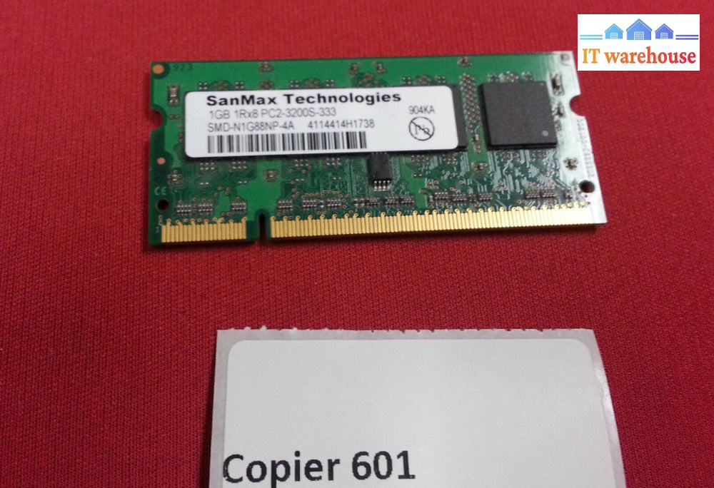 1GB RAM Memory SanMax pc2-3200s-333 for Konica Minolta Bizhub 601 Copier (##6)