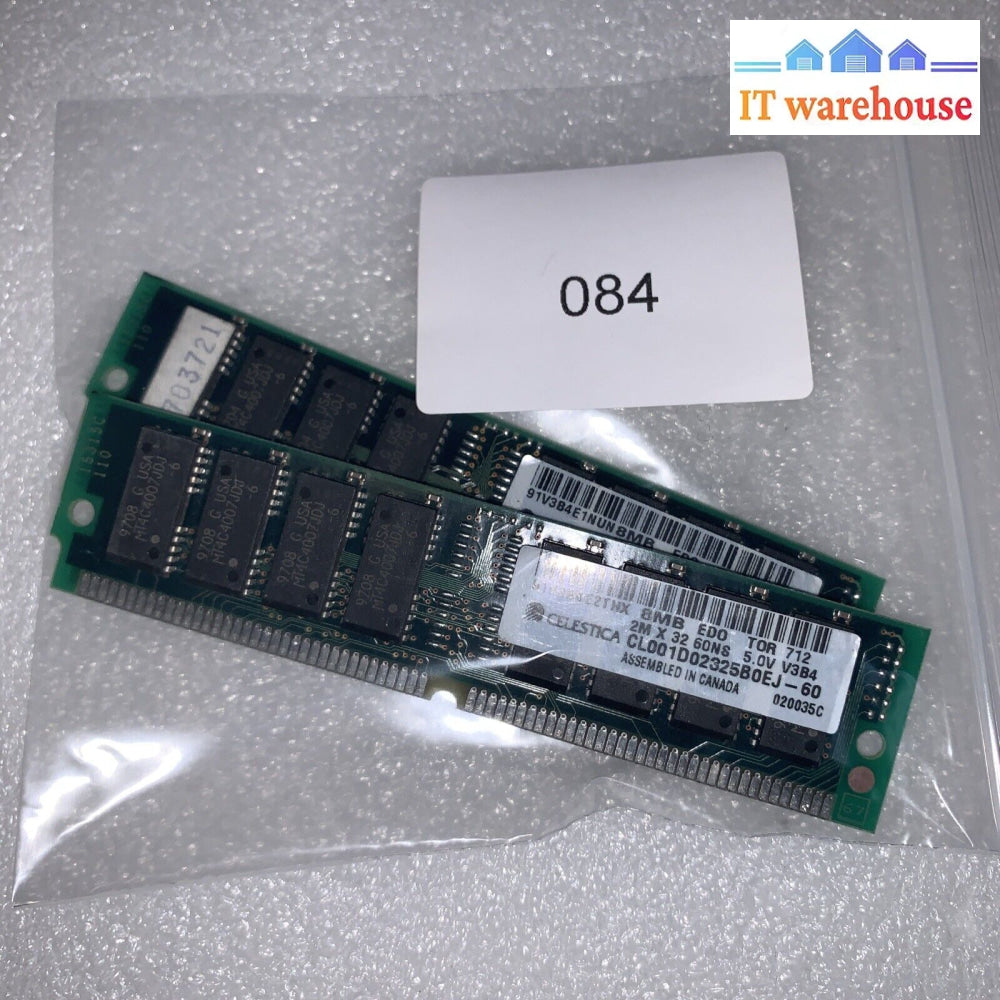 1X 8Mb Celestica Cl001D02325B0Ej-60 2Mx32 60Ns 5.0V V3B4 72-Pin Non-Ecc Edo Ram