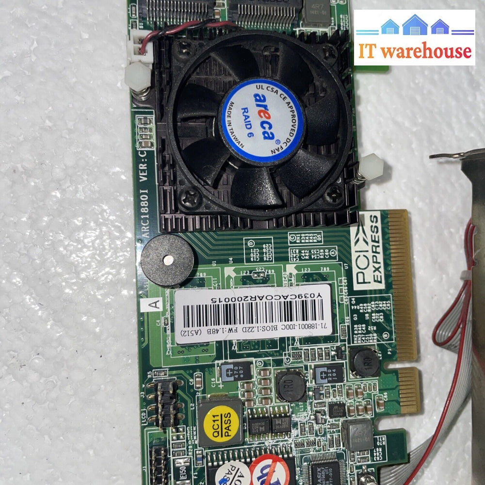 1X Arc1880I Areca Raid Controller 6G 8 Port