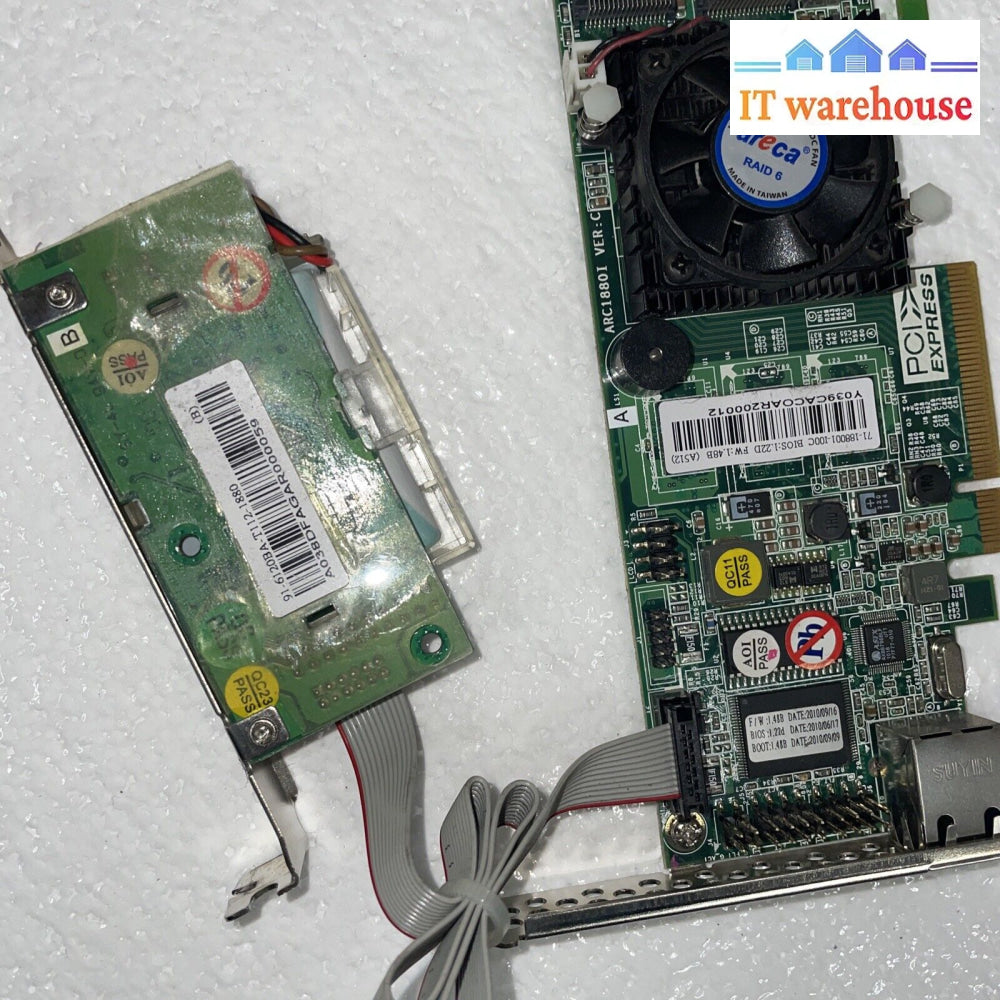 1X Arc1880I Areca Raid Controller 6G 8 Port