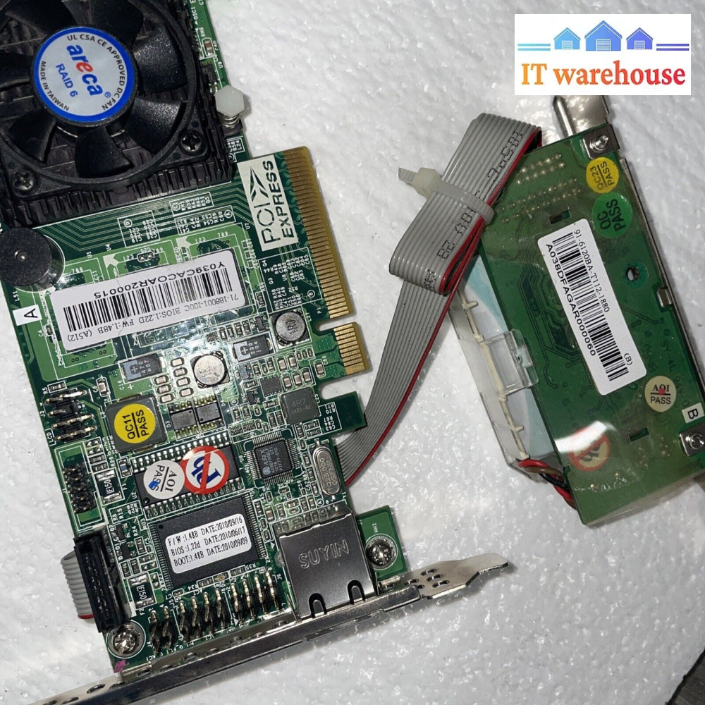 1X Arc1880I Areca Raid Controller 6G 8 Port