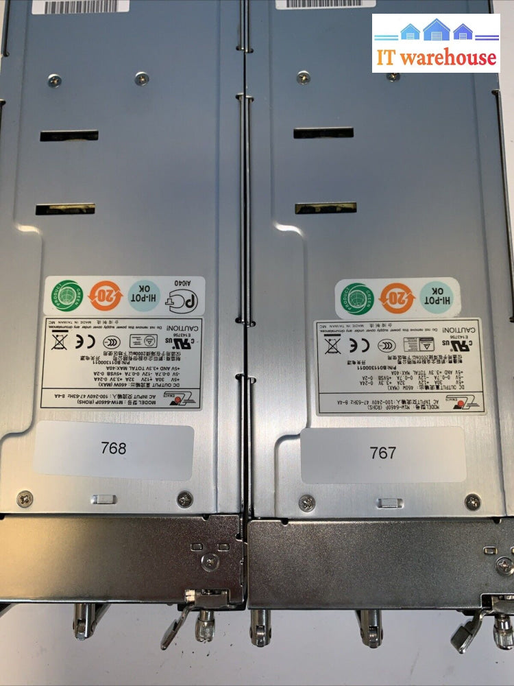 (1x) EMACS ZIPPY M1W-6460P SERVER POWER SUPPLY 460W 100-240V