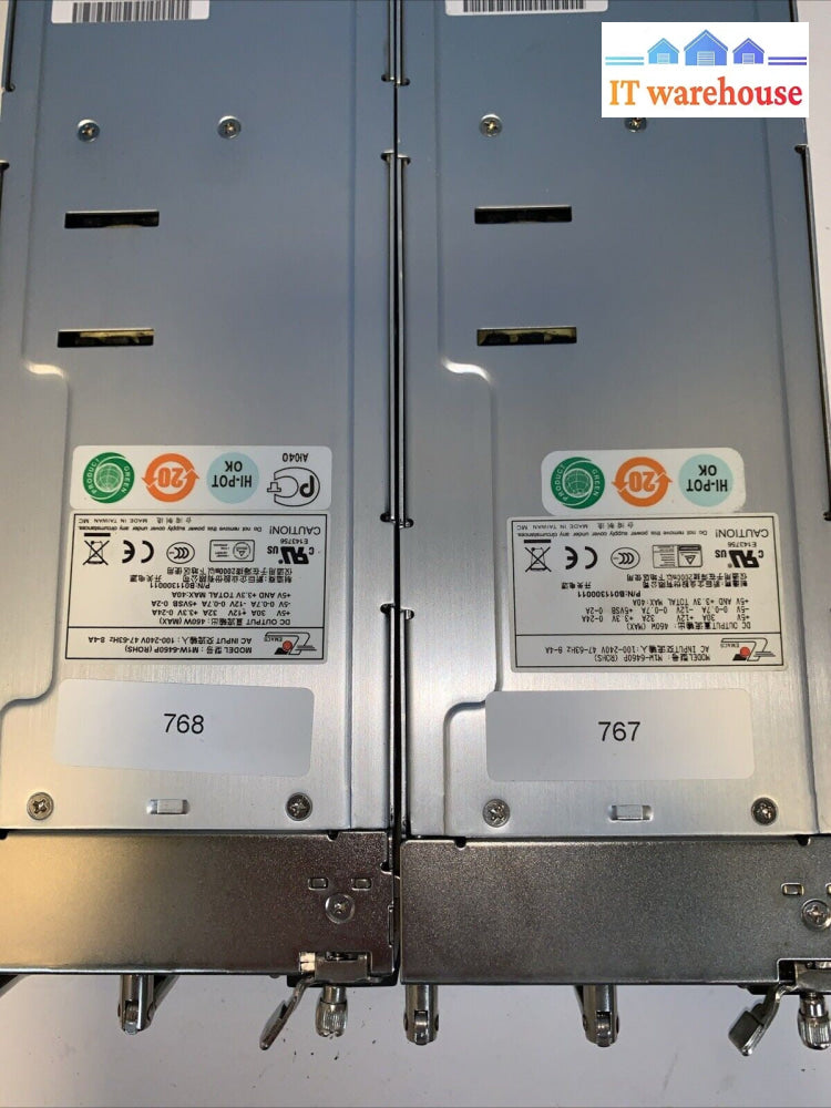 (1x) EMACS ZIPPY M1W-6460P SERVER POWER SUPPLY 460W 100-240V
