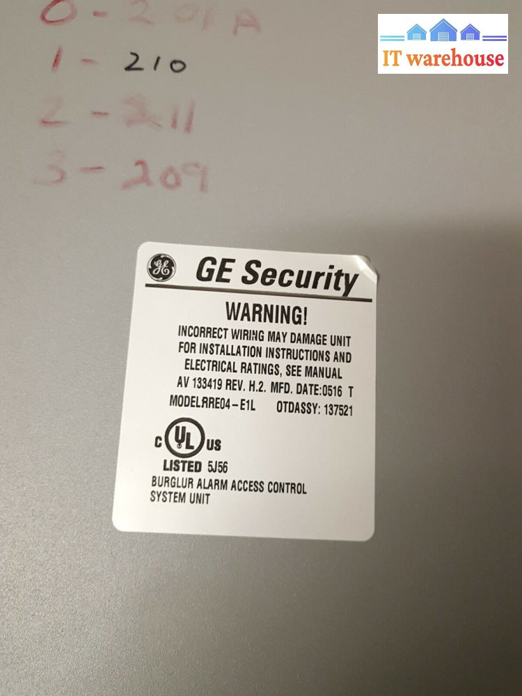 - 1X Ge Interlogix Security Rre04-E1L 4 Reader Rre 187470-01 W/ Enclosure