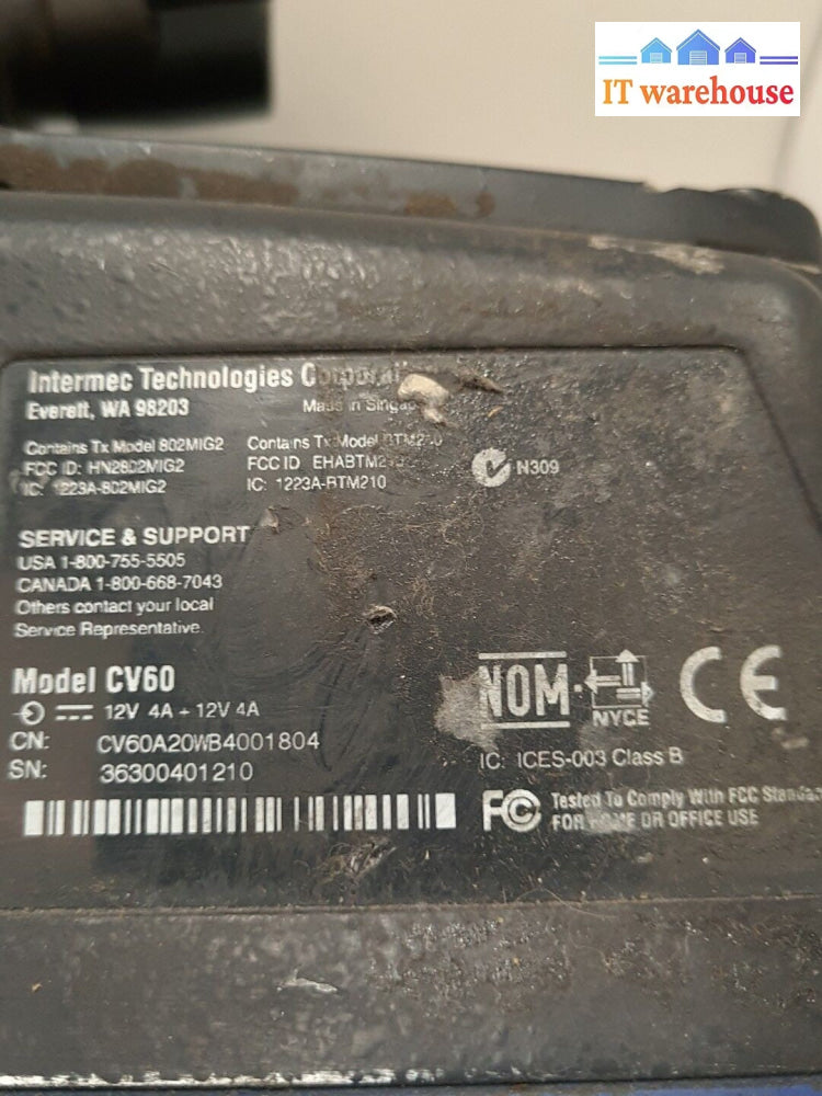 1x Intermec CV60 Industrial 12" Touchscreen Computer (NO AC,NO OS)