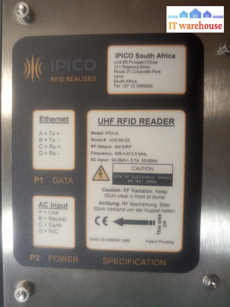 - 1X New Ipico Ip3315 Rfid Realised Uhf Reader
