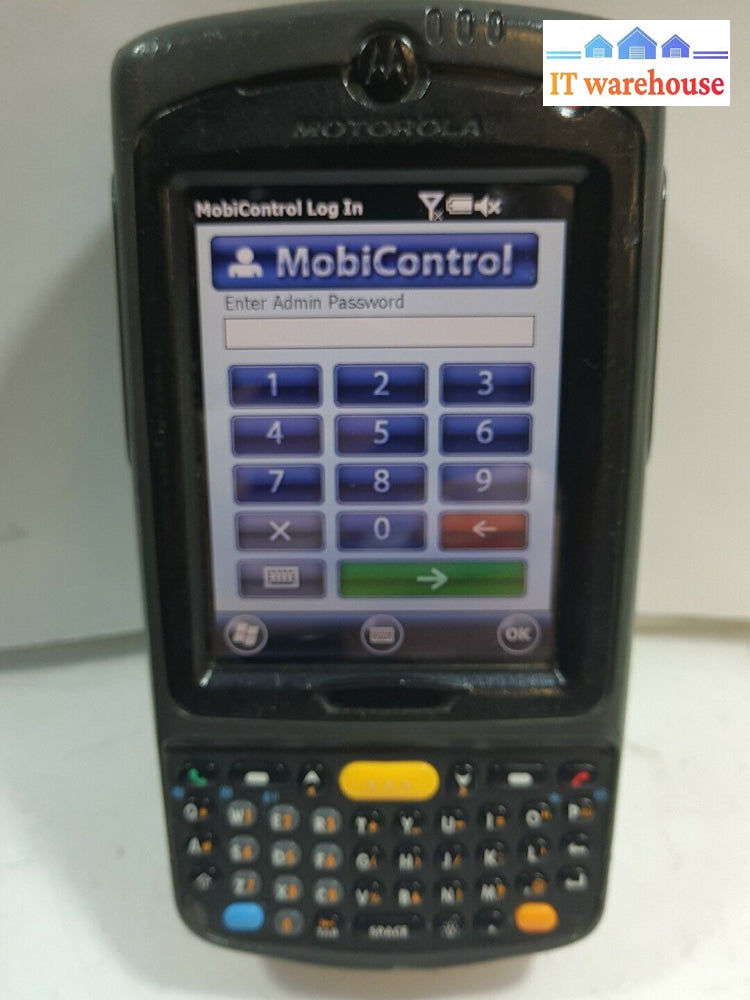 - 1X Symbol Motorola Mc75A Mc75A0 Windows Mobile Scanner W/Cradle (No Stylus)