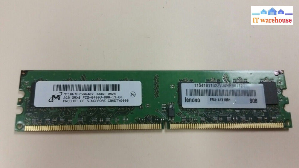 2GB MICRON MT16HTF25664AY-800G1 DESKTOP DDR2 PC6400(800MHZ) RAM @@@