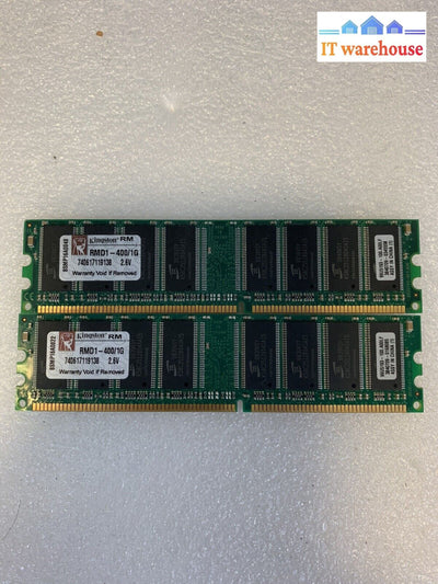 2X 1Gb Kingston Ddr1 Pc3200 400Mhz Ram For Vintage Apple G5 Imac And Power Mac