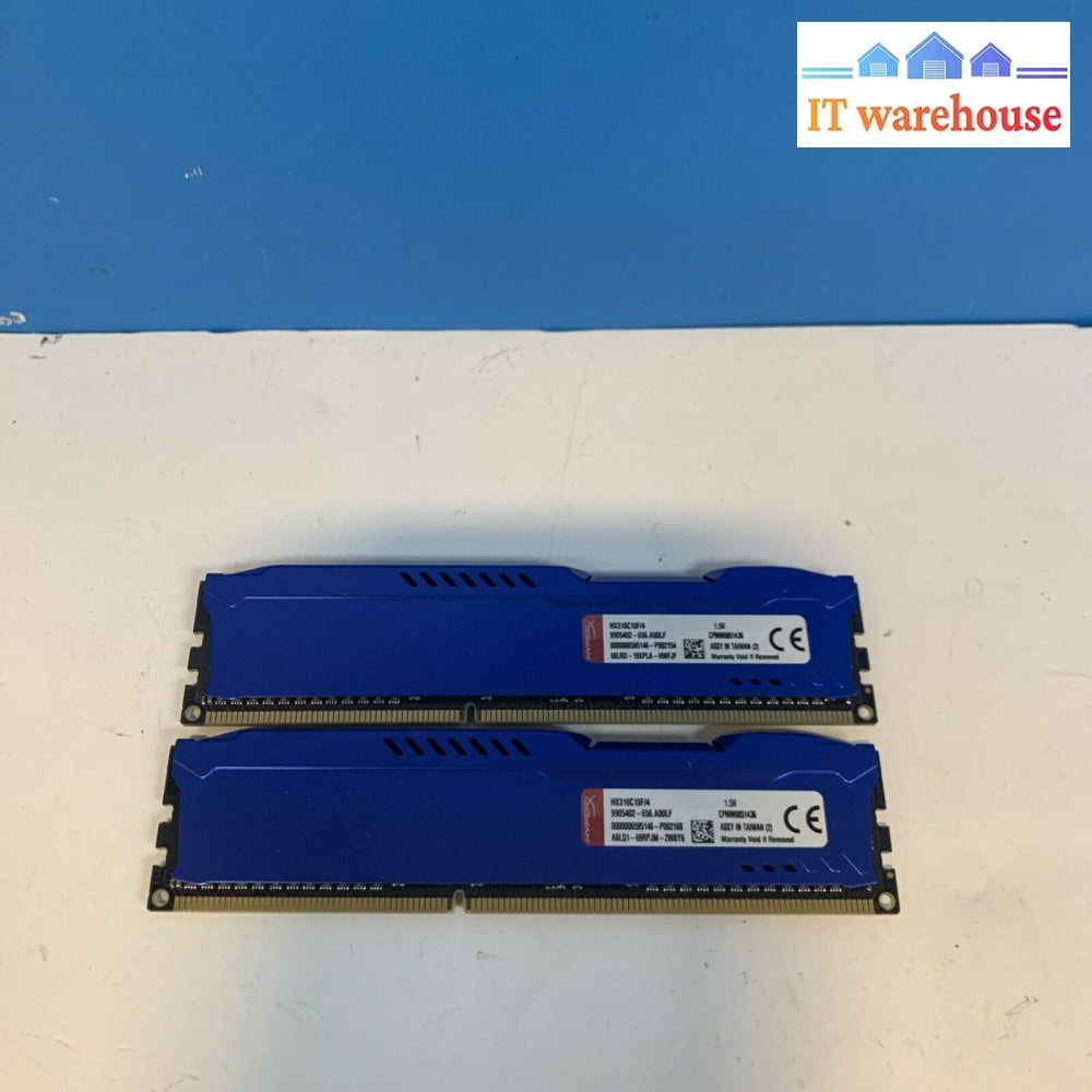 2x 4GB =8GB Kingston DIMM 1600 MHz PC3-12800 DDR3 240 PIN SDRAM HX316C10F/4 RAM