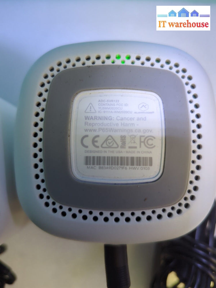 2X Alarm.com - Streaming Video Recorder Adc-Svr122 With Ac Adapter
