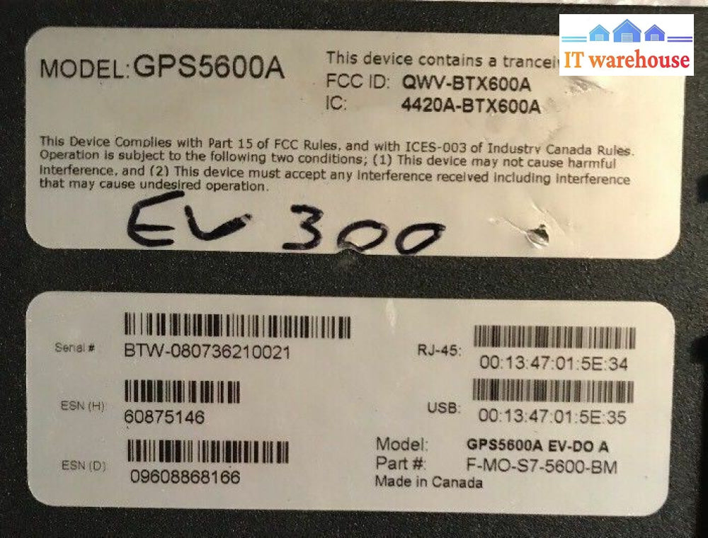 - 2X Bluetree Bt5600 5000 Gps Series 5600 Ev-Do Gps5600A (No Ac Adapter)