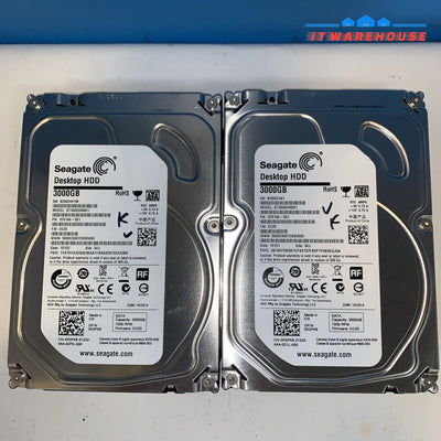 (2X) Dell 3Tb St3000Dm001 64Mb 7200Rpm Sata Iii 3.5’ 0K3Pk8 (1000Days Remaining)