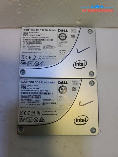 - 2X Dell 400Gb Sata 2.5’ 6G Ssd 7C7Fk Ssdsc2Ba400G4R Intel S3710 Tested