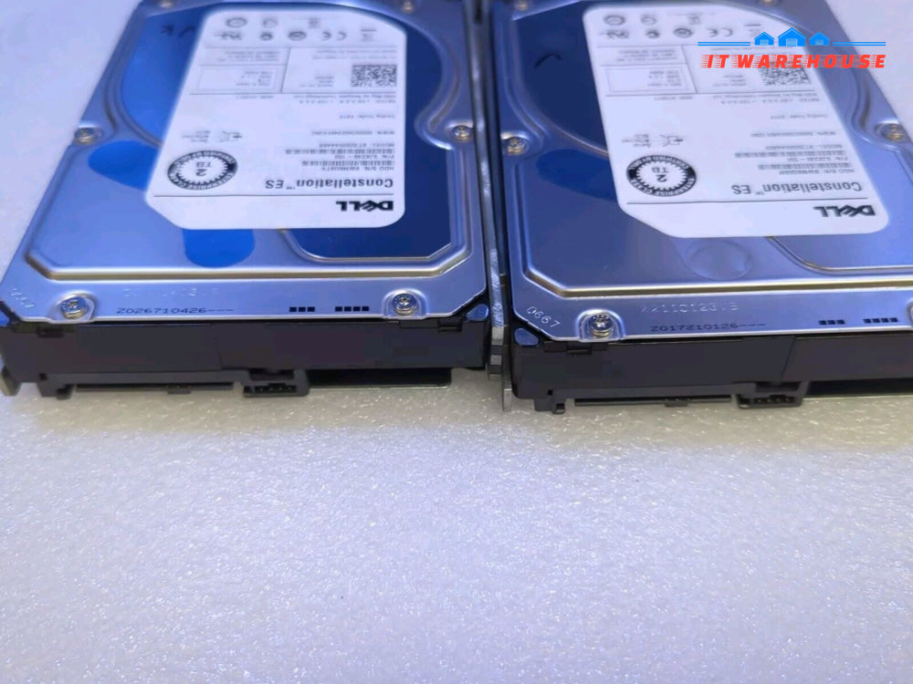 2X Dell R755K 0R755K 2Tb 3.5’’ Sas Hard Drive St32000444Ss W/ Caddy Tested -