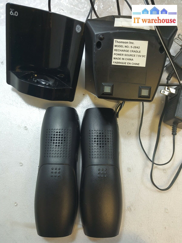 - 2X Ge 6.0 Dect Cell Fusion Phones (28127Fe2-A) With Charger (Battery Dead)