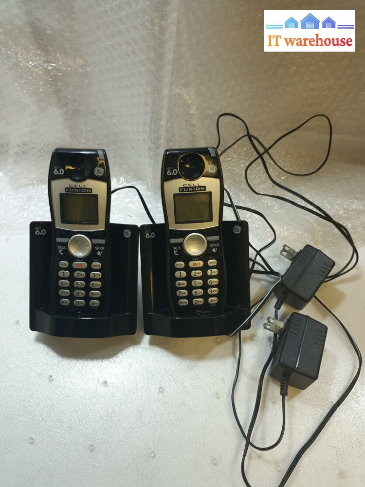 - 2X Ge 6.0 Dect Cell Fusion Phones (28127Fe2-A) With Charger (Battery Dead)