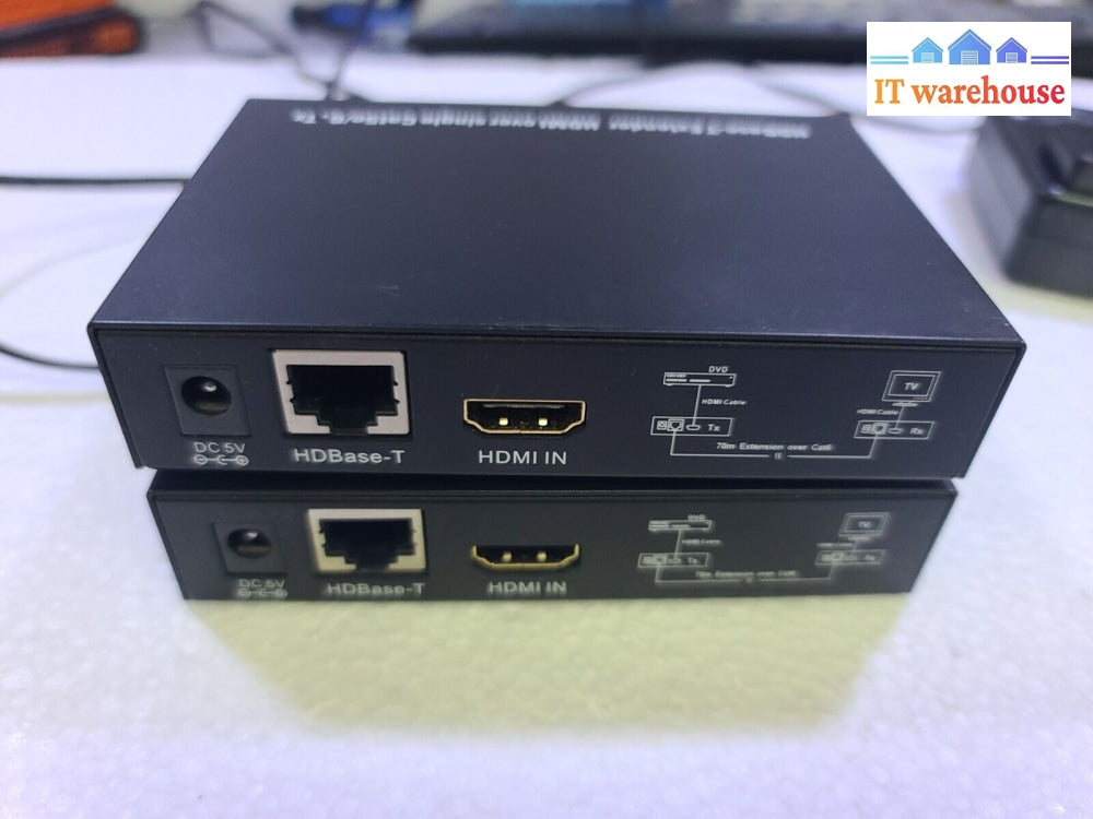 - 2X Hdbase-T Extender Hdmi Over Single Cat5E/6 Tx (With Adapter)