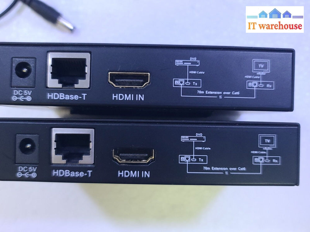 - 2X Hdbase-T Extender Hdmi Over Single Cat5E/6 Tx (With Adapter)