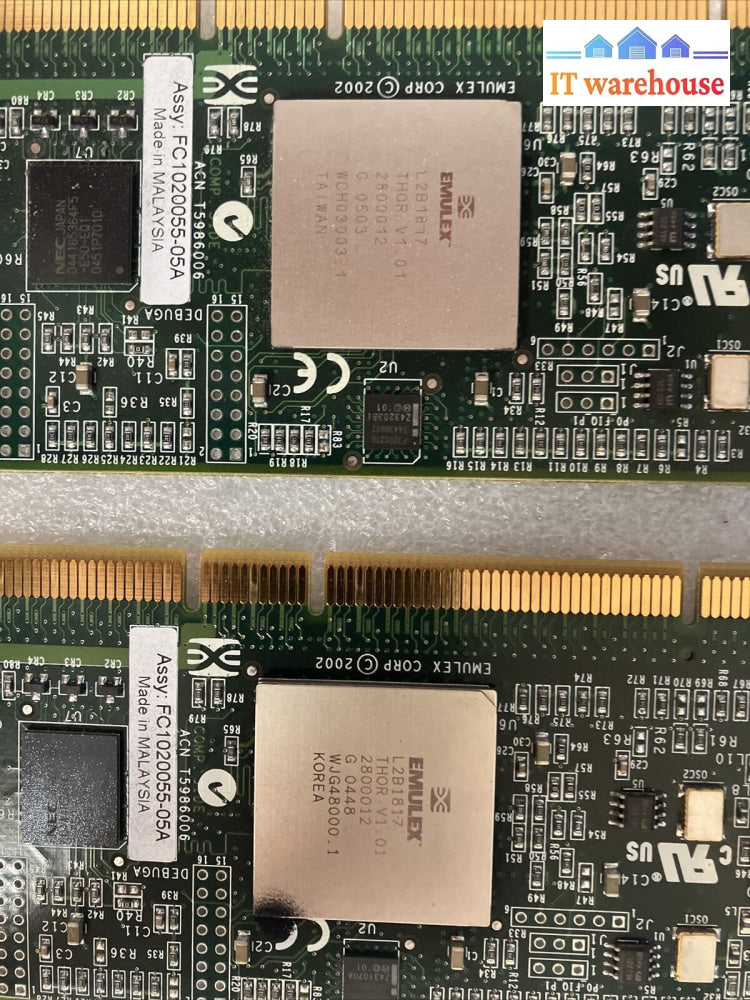 2X Ibm 80P4544 2Gbps Pci-X Single Port Lc Fiber Channel Adapter Card H13287A ~