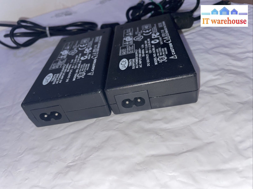2X Lacie Acml-051 5V 12V 4-Pin Adapter Hard Drive Dvd Sunfone Acml51