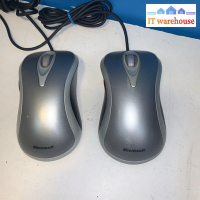 2x Microsoft Comfort Optical Mouse 3000 Model 1043 X812481-002 Wired USB