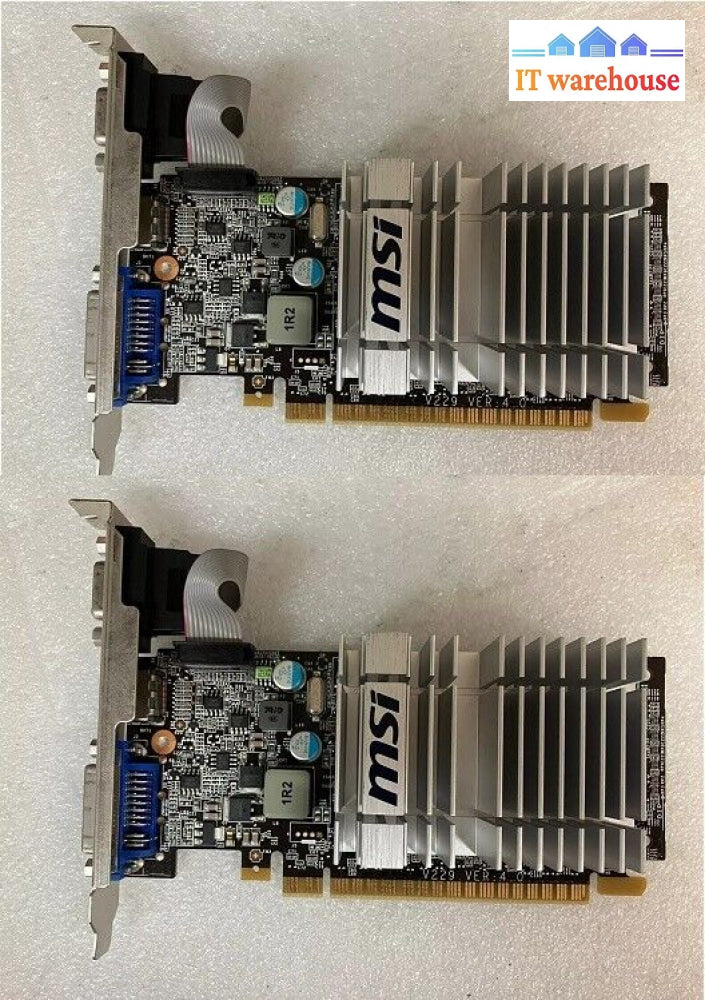 2x MSI NVIDIA GeForce 210 N210-MD512D3H/LP PCI-e 512MB HDMI VGA DVI Video Card