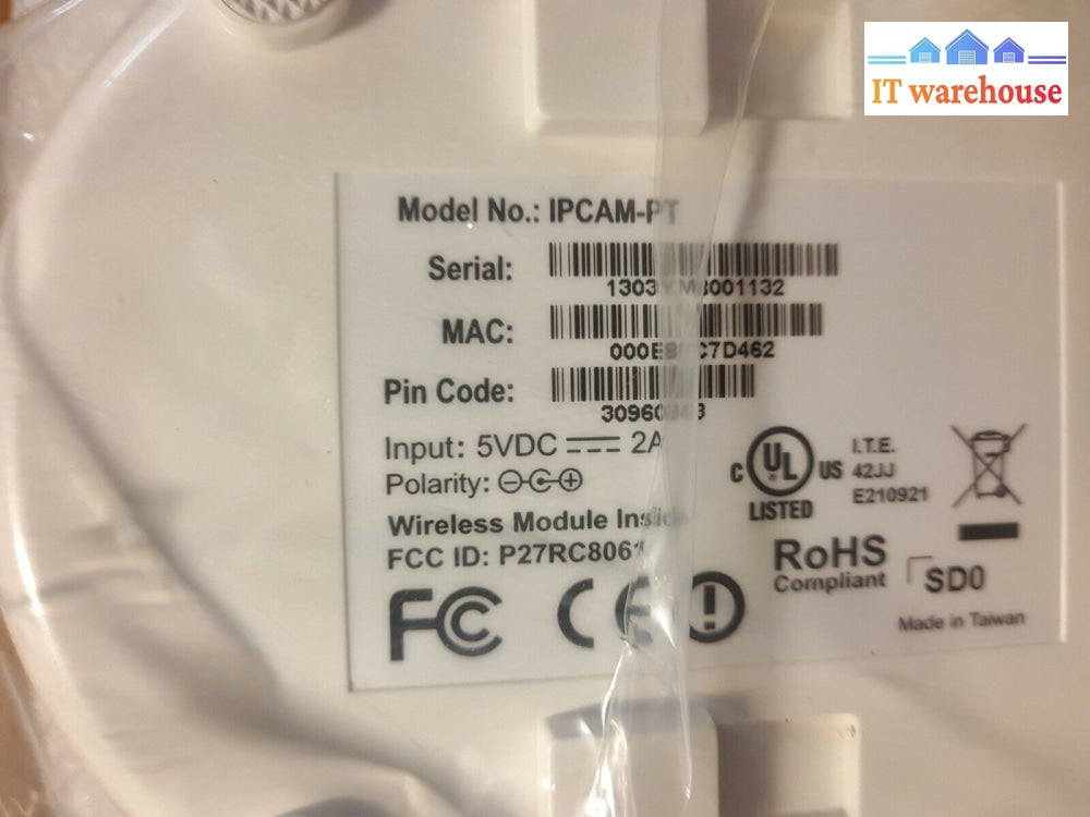 - 2X New Honeywell Ipcam-Pt Color Ip Pan Tilt Camera