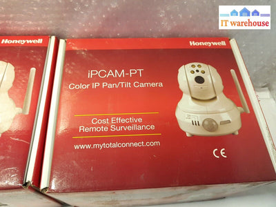 - 2X New Honeywell Ipcam-Pt Color Ip Pan Tilt Camera
