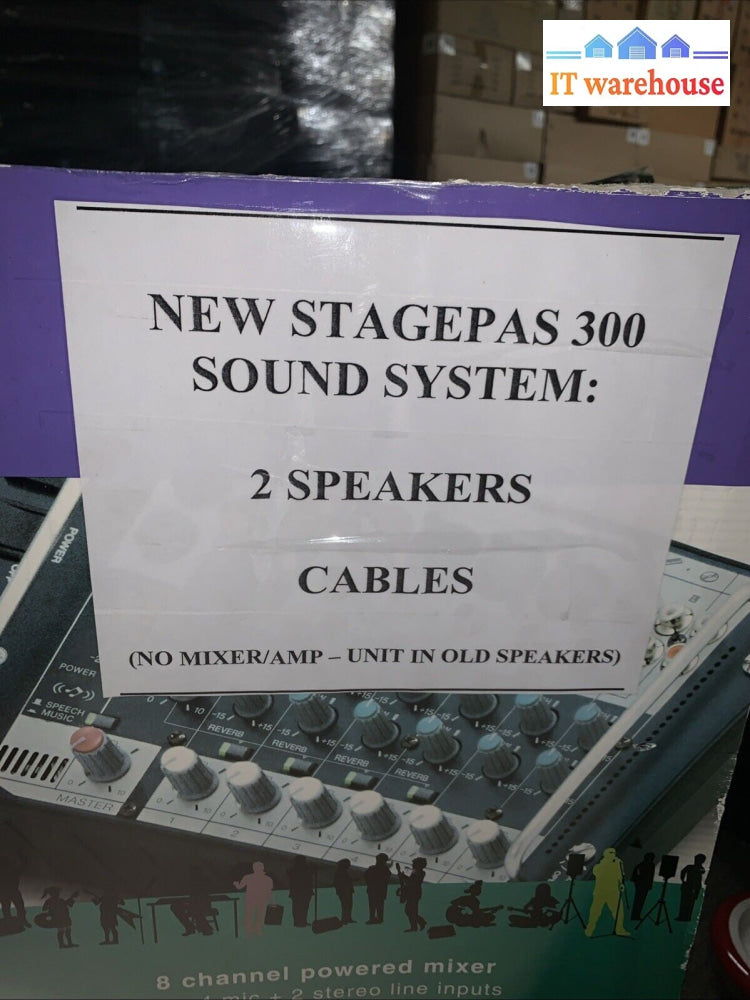 2x New Yamaha Stagepas 300 150W Portable PA System Speakers (NO MIXER)