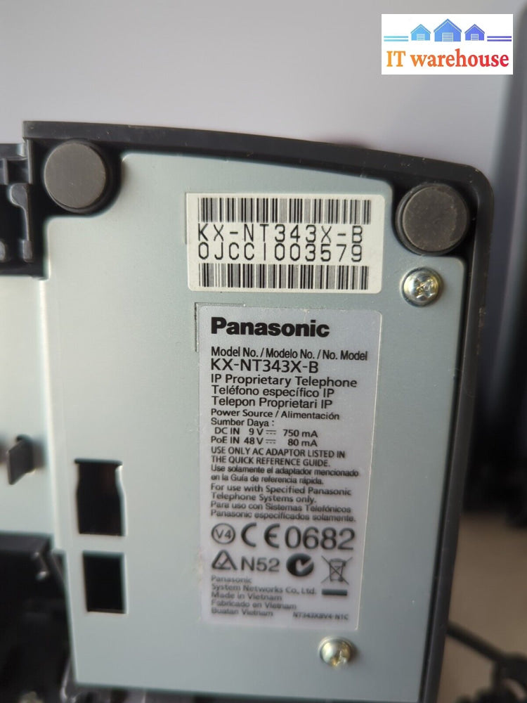 2X Panasonic Kx-Nt343 Kx-Nt343X-B Backlit Lcd Display 24 Button Ip Phones -