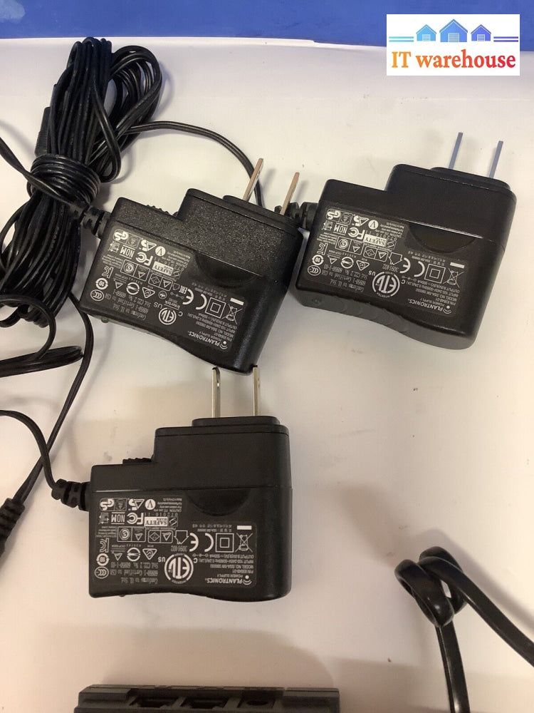 2X Plantronics M12 Vista Headset Amplifier W/ 3X Power Adapters