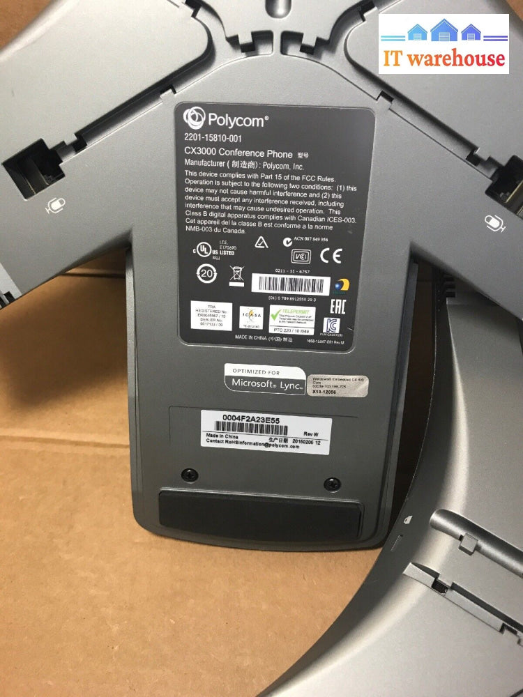 2X Polycom Cx3000 Voip Ip Poe Conference Phone 2201-15810-001 ***New