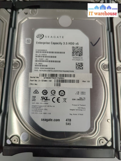 2x SEAGATE ST4000NM0025 1V4207 4TB 3.5’’ SAS ENTERPRISE HDD W/Caddy Tested